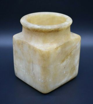 Ancient Bactrian Alabaster Stone Vessel C.  500 Bc