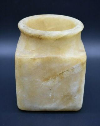 Ancient Bactrian alabaster stone vessel C.  500 BC 2