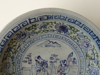 Antique Korea Korean Joseon Blue and White Porcelain Large Charger 3