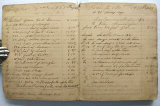 SAW MILL & BOAT BUILDING Handwritten Work Diary/Ledger Venango Forest County PA 5