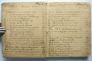 SAW MILL & BOAT BUILDING Handwritten Work Diary/Ledger Venango Forest County PA 6