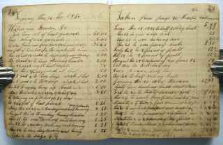 SAW MILL & BOAT BUILDING Handwritten Work Diary/Ledger Venango Forest County PA 8