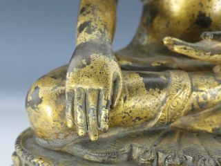 Chinese Exquisite Handmade Copper gilt Buddha statue 7