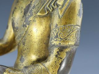 Chinese Exquisite Handmade Copper gilt Buddha statue 9