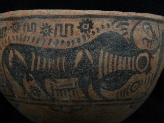 Ancient Large Size Teracotta Painted Bowl With lions Indus Valley 2500 BC PT198 2