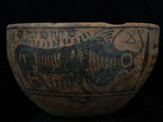 Ancient Large Size Teracotta Painted Bowl With lions Indus Valley 2500 BC PT198 4