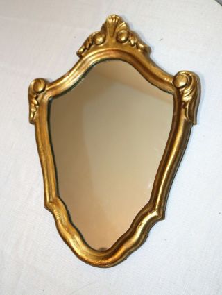 Antique 1800 Hand Carved Italian Baroque Gold Gilded Gilt Wood Wall Frame Mirror