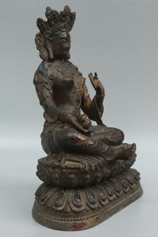 Chinese Exquisite Handmade Buddha copper statue 2
