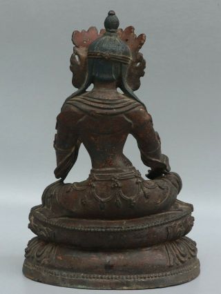 Chinese Exquisite Handmade Buddha copper statue 4