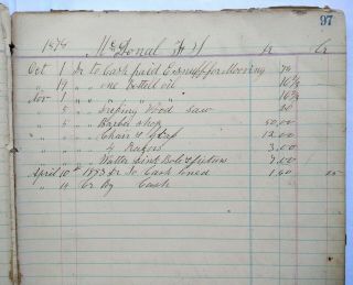 ANTIQUE BARBER SHOP Vintage Handwritten Ledger/Darke County Ohio OH RARE 1878 11