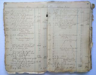 ANTIQUE BARBER SHOP Vintage Handwritten Ledger/Darke County Ohio OH RARE 1878 2