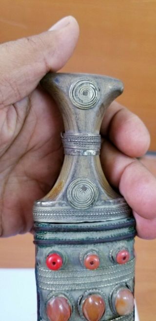 جنبية Antique YEMEN knife khanjar خنجر يماني handmade yemen Dagger jambiya AQEEQ 9