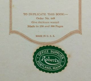 PORTLAND MAINE HOTEL REGISTER Pre - WWII Handwritten Travel Ledger/Diary 1937 - 1942 3