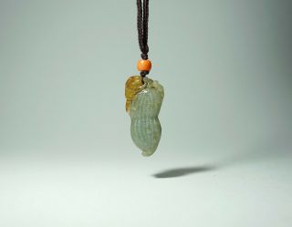 A Carved ' Double - Gourd ' Jadeite Pendant 5