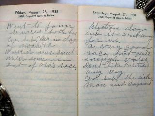 WEST TEXAS MINISTER HANDWRITTEN DIARIES - Drought - Tornadoes - Sand Storms - Death - 1927 11