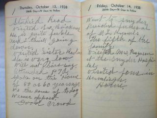 WEST TEXAS MINISTER HANDWRITTEN DIARIES - Drought - Tornadoes - Sand Storms - Death - 1927 12