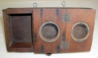 Antique Wooden Pine Bee Lining Or Hunting Box Apiary Beekeeping Farmer Made
