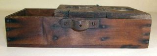 Antique Wooden Pine Bee Lining Or Hunting Box Apiary Beekeeping Farmer Made 9