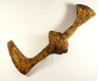 Rare Viking Era Iron Axe Head 8th - 11th C Ad - 1396 Grams - Terrible Weapon