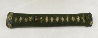 H118: Real old Japanese sword ' s handle TSUKA for KATANA with high - class work 2