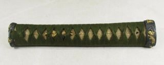 H118: Real old Japanese sword ' s handle TSUKA for KATANA with high - class work 6