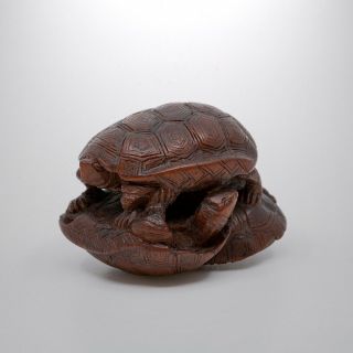 Japanese Netsuke - 19th Century - Group of Three Turtles 2