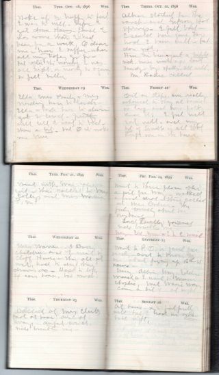 14 Handwritten West Coast San Francisco CA Diaries Matilda Cobb Perley 1875 - 1898 10