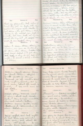 14 Handwritten West Coast San Francisco CA Diaries Matilda Cobb Perley 1875 - 1898 11
