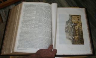 LARGE 1862 antique family Holy Bible 12