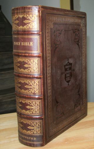 Large 1862 Antique Family Holy Bible