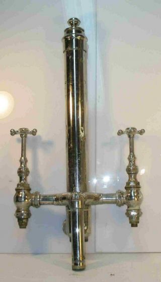 Vintage 1920s 30s Clawfoot Tub Hardware Bathtub Faucets w Porcelain Inserts 3