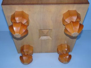 GOBAN Abstract Strategy Go Game Board Stones Wood Hand Carved Wooden Legs 7