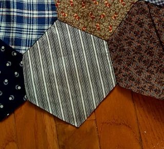 102 Antique/vintage Honeycomb/hexagon Quilt Fabric Blocks Some Hand Sewn