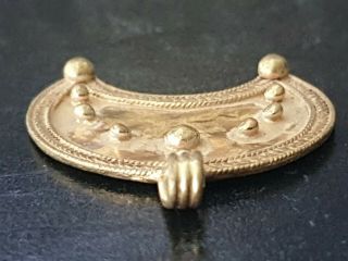 Roman large solid Gold 2nd - 3rd century Lunar Pendant/amulet :6.  30 grams 5