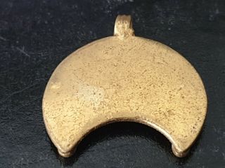 Roman large solid Gold 2nd - 3rd century Lunar Pendant/amulet :6.  30 grams 6