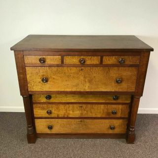 Early 19th Century Cherry & Bird Tiger Figured Maple Chest of Drawer 2