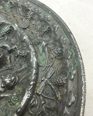 A055: Chinese ancient style copper mirror with wonderful relief work and box 7