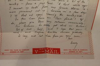 WW2 1945 april 2 US Army letter,  OSS regt,  Passed by army examiner STAMP Censor 4