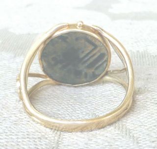 ANCIENT 15C CHINESE MING DYNASTY 14K YELLOW GOLD BRONZE COIN RING RING SIZE 8 6
