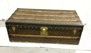 Lv Louis Vuitton Antique Monogram Travel Wardrobe Trunk Luggage Lv C.  1910/ 20thc