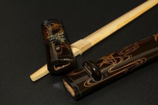Japan Antique Edo Gold 蒔絵 tanto Koshirae Kabuto samurai sword Katana yoroi Busho 11