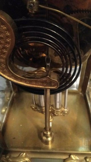 Antique Ansonia Ornate Gilded Bronzed Crystal Regulator Clock 10