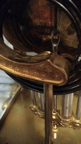 Antique Ansonia Ornate Gilded Bronzed Crystal Regulator Clock 11