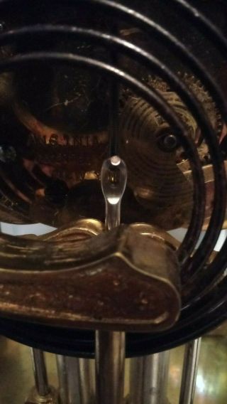 Antique Ansonia Ornate Gilded Bronzed Crystal Regulator Clock 7