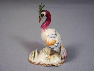 Von Schierholz Porcelain exotic bird paradise crane peacock Card holders Germany 2
