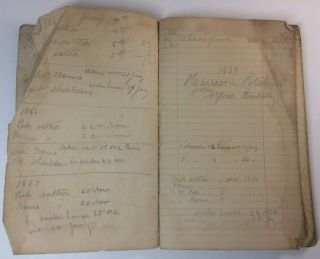 Old Handwritten Farmer Ledger Personal Diary Silas Brewster 1865 - 69 Civil War 5