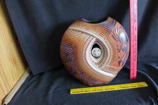Kachina Pillow Vase by Diane Aragon SIGNED 2001 3
