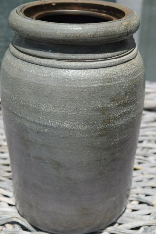 A.  P.  Donaghho Grey Saltglazed Stoneware Crock Pottery Parkersburg,  W.  VA.  8 