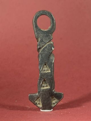 Ancient Viking Norse Detailed Thors Hammer Pendant With Intact Loop Circa 900ad