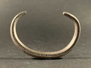 Ancient Viking Norse Solid Silver High Detail Bracelet Circa 800 - 900ad